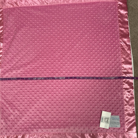 NWT My Blanker raspberry pink Dot Velour Stroller Blanket-30X35 - Picture 4 of 7